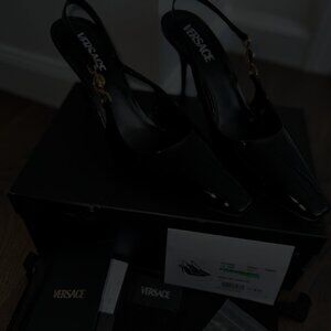 Versace Patent Slingback Pump